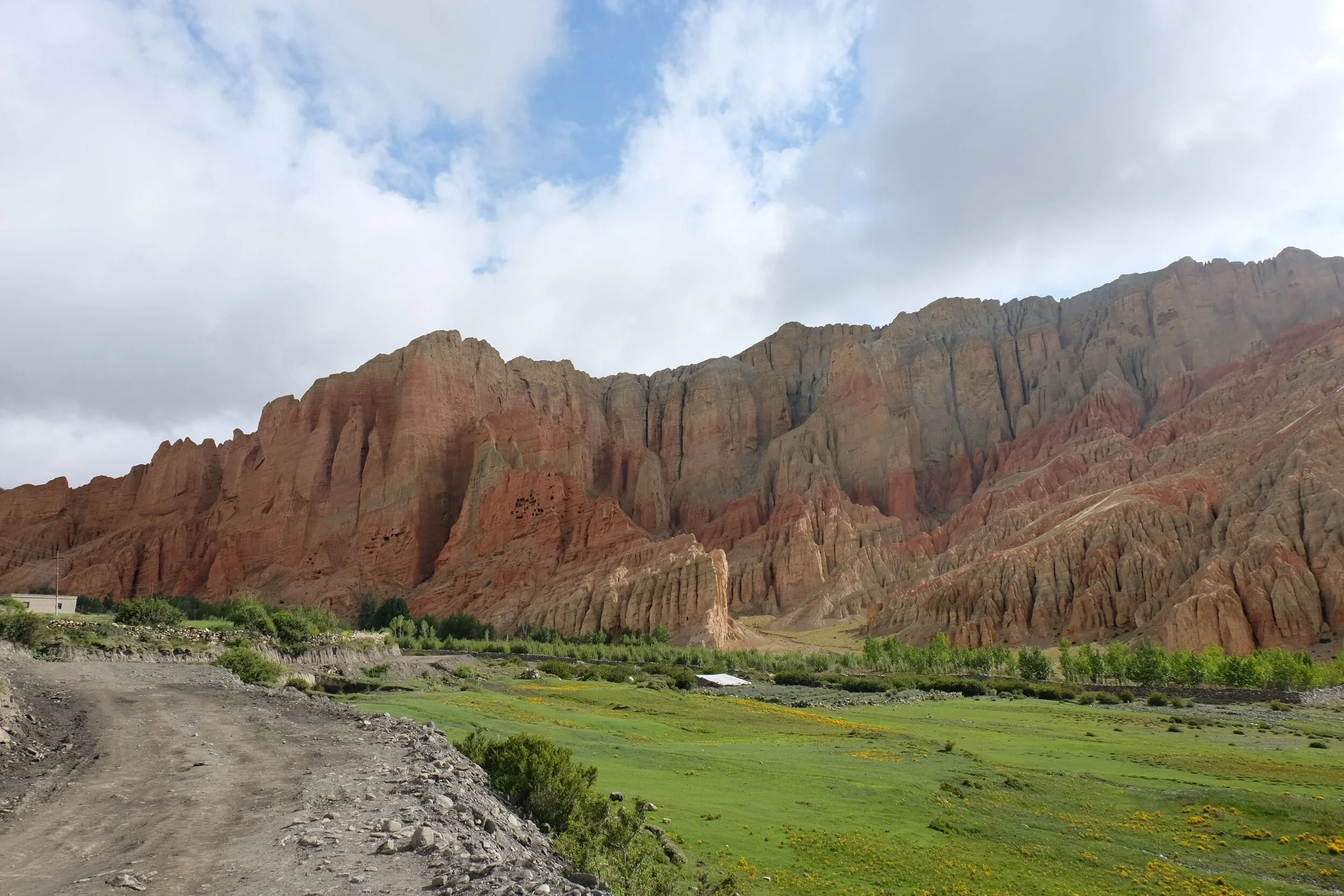 Soaring rock formations defined one of the paths the team took to recruit study participants.