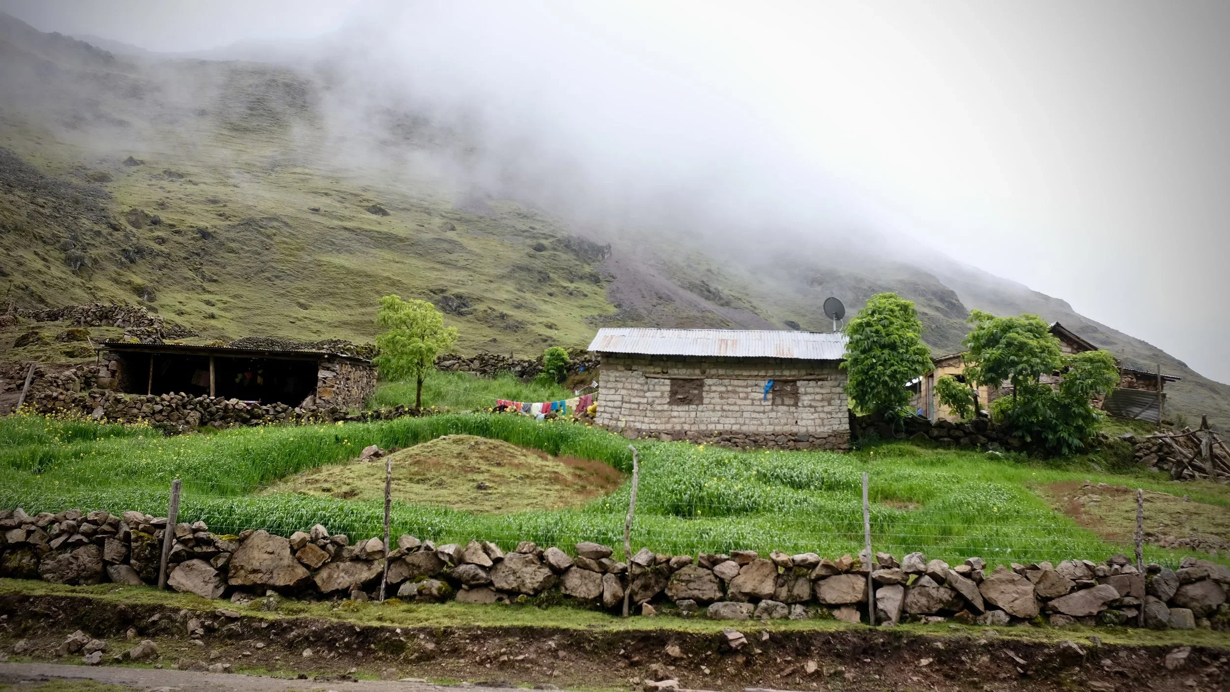 The first of two home visits in the remote mountain village of Cuncani, Peru.