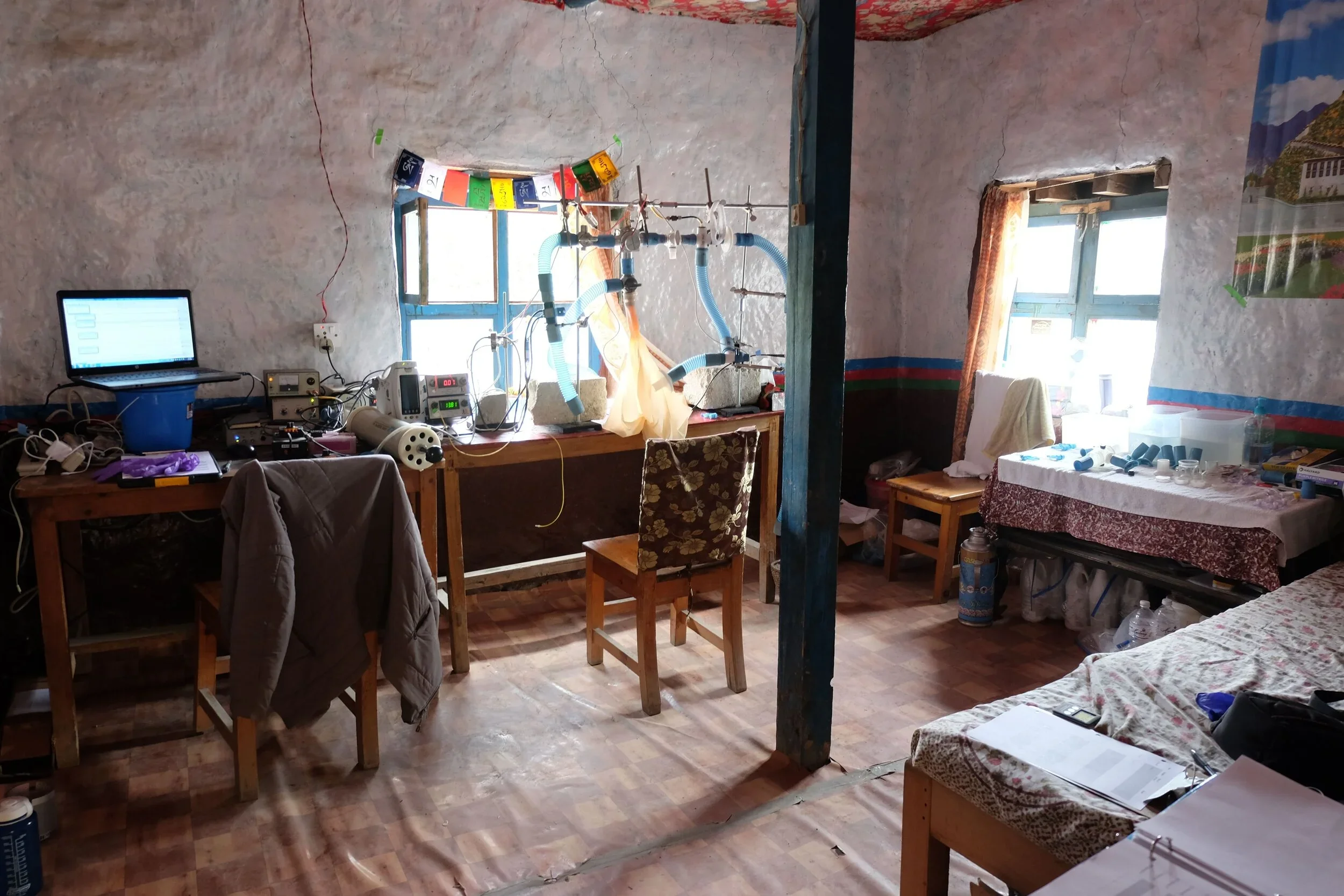 The HVR setup within the village of Tsarang.