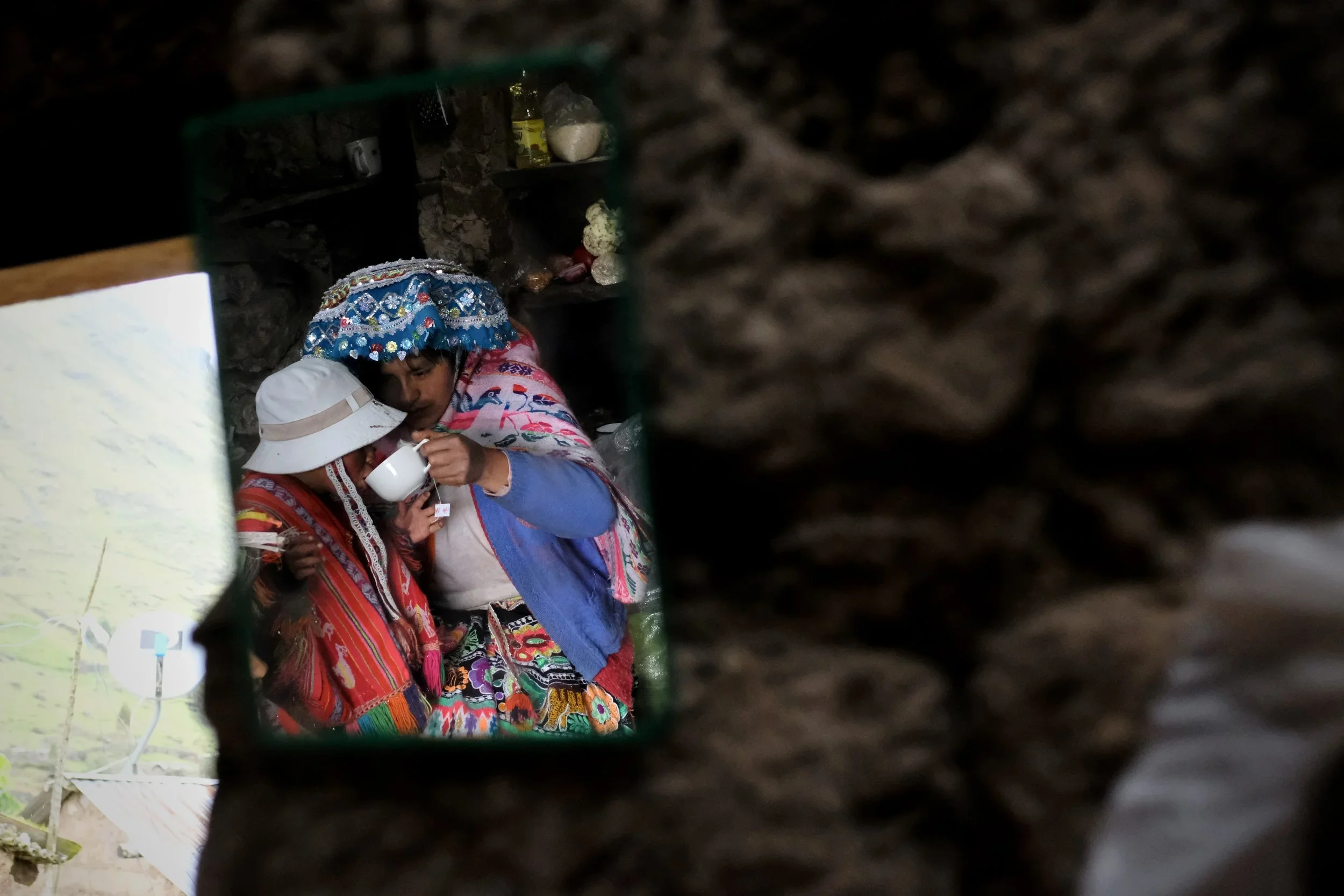 The only mirror in Narcissa's home captured this moment between mother and son. Whenever the camera was directed towards them, they both were quick to pose.