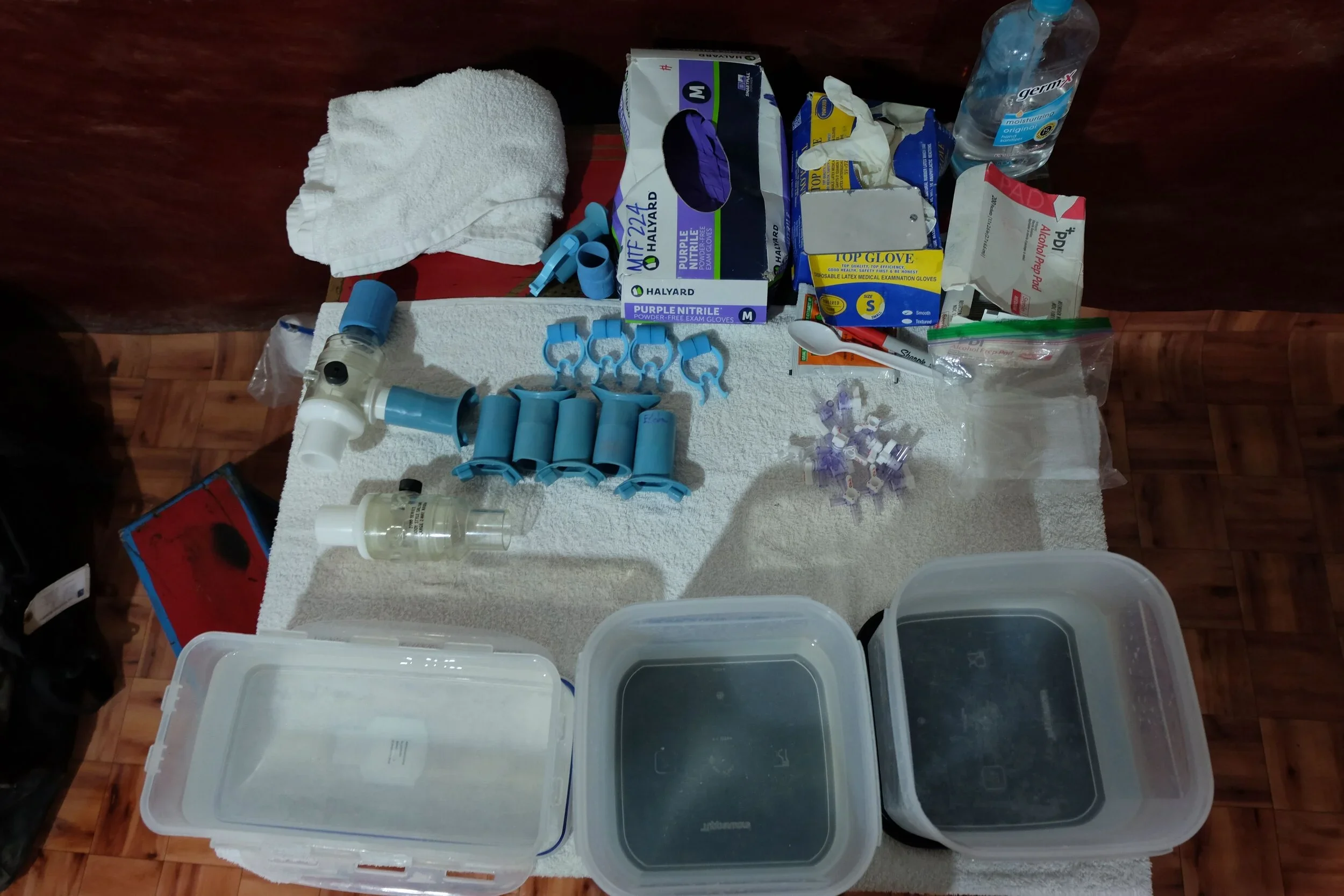 The multi-faceted cleaning setup for the HVR protocol.