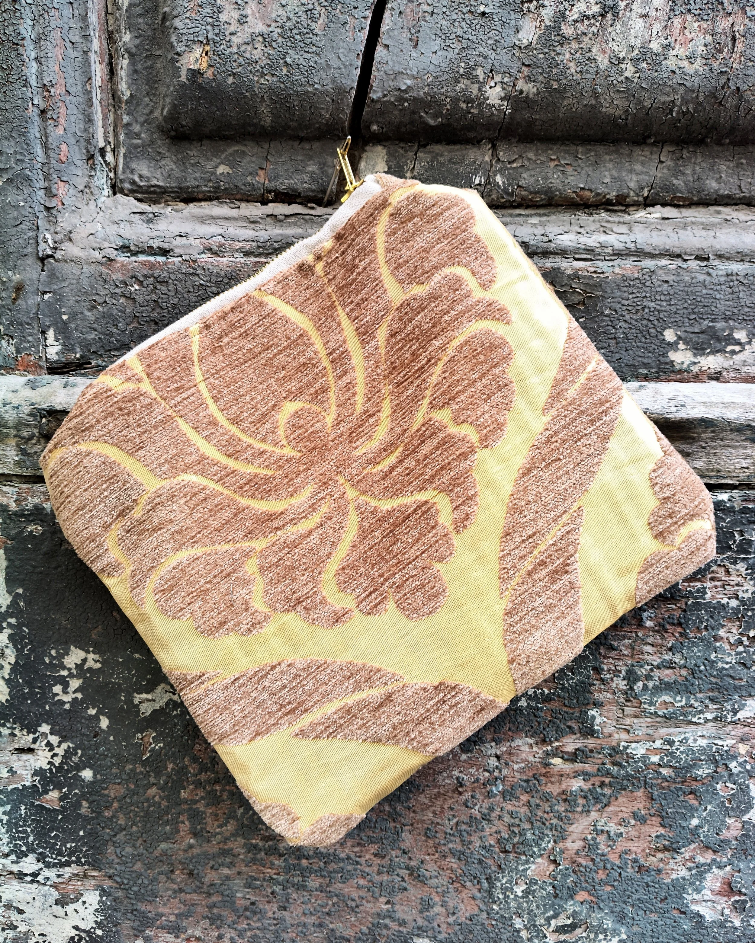 Pochette in tessuto Vintage damascato #002