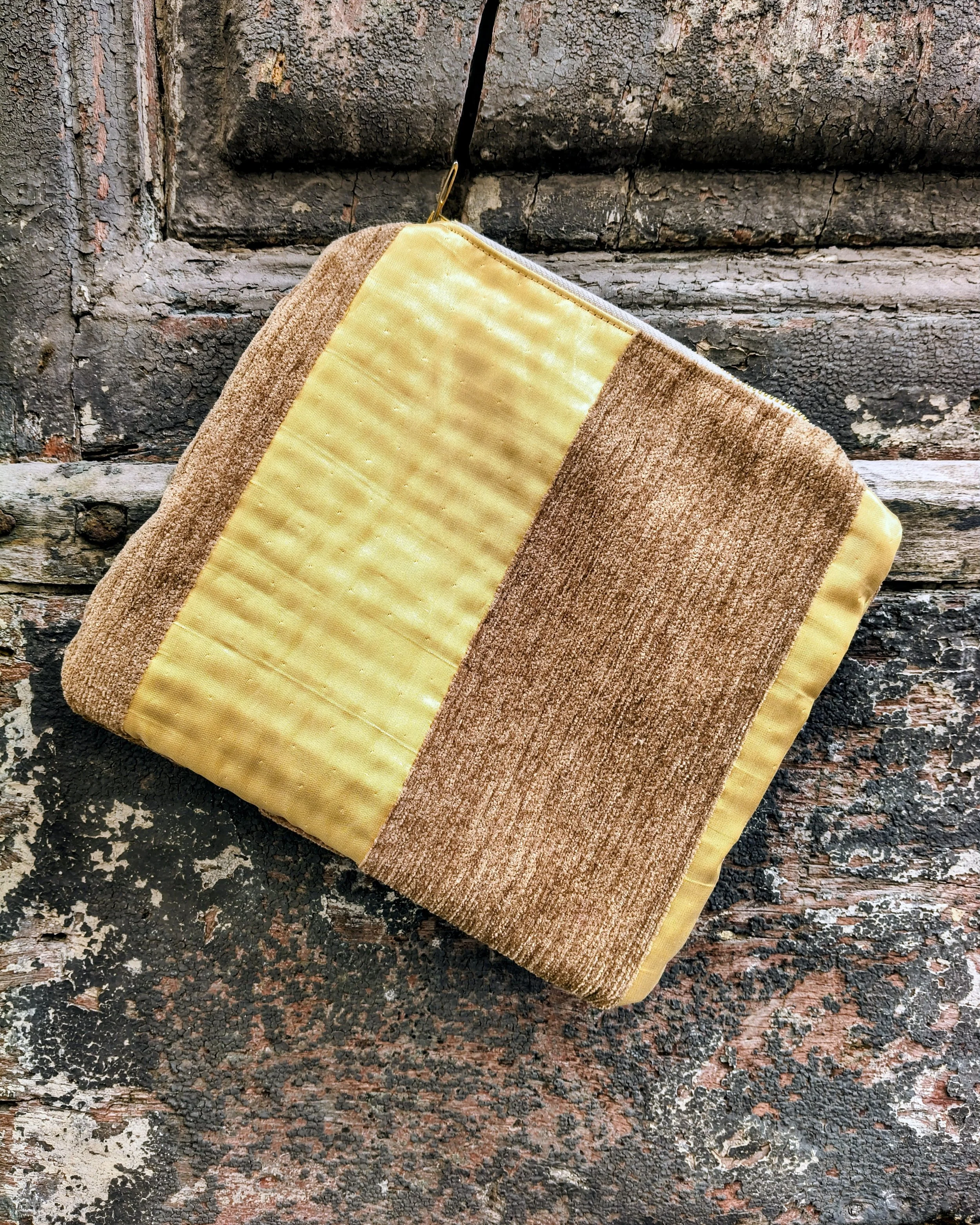 Pochette in tessuto Vintage damascato, retro #002