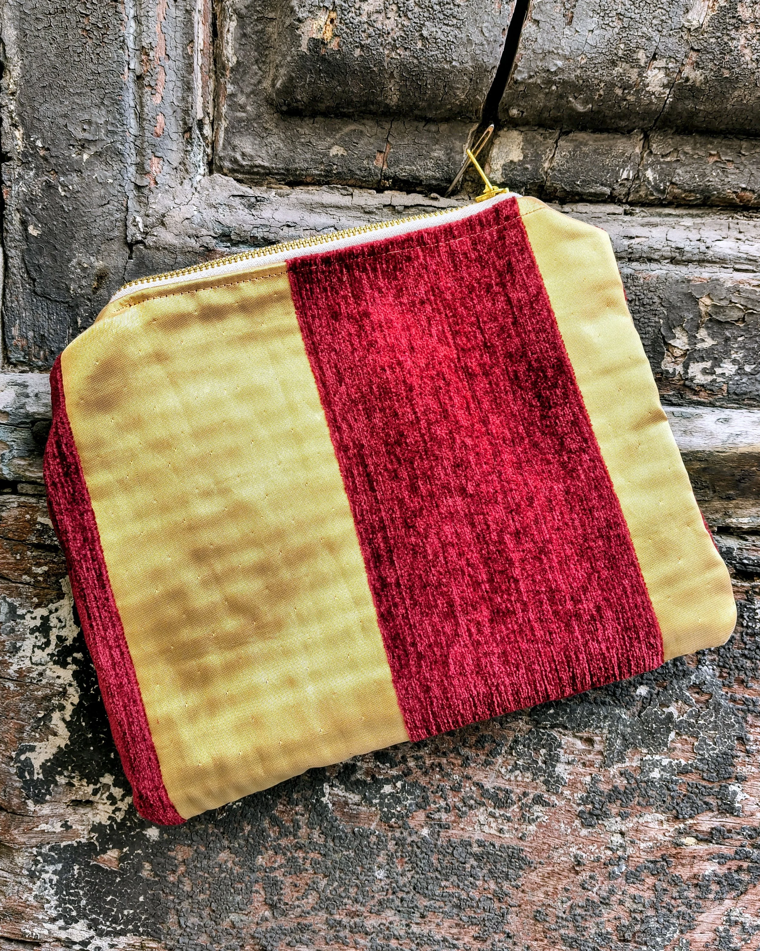 Pochette in tessuto Vintage damascato, retro #001