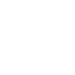 A stylized white flame on a gray background.