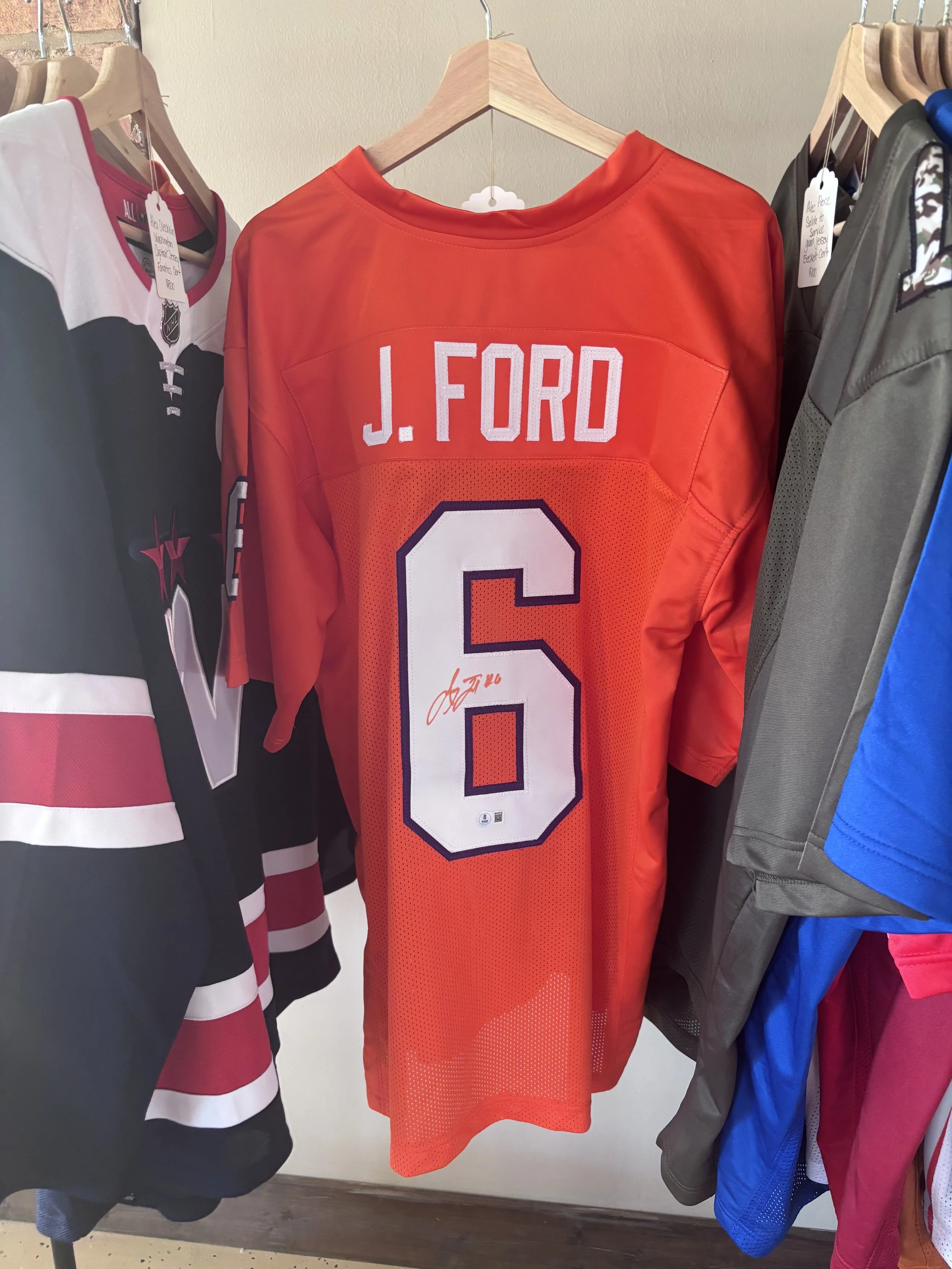 Jacoby Ford Signed Clemson Tigers Jersey Beckett COA