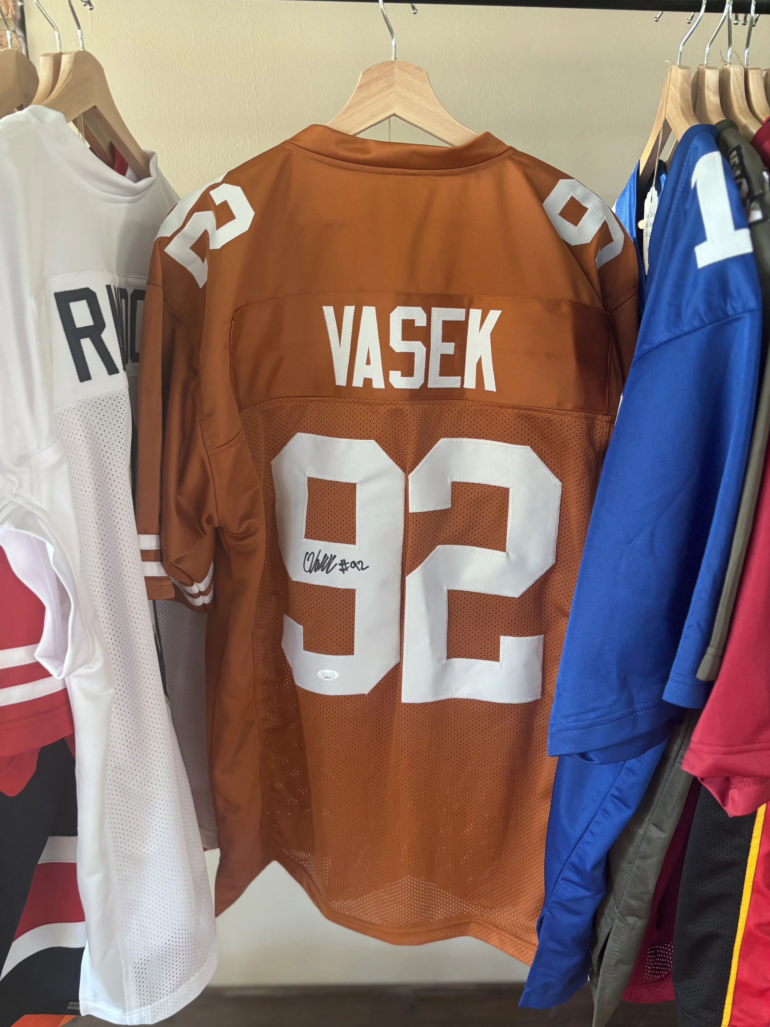 Chase Vasek Texas Longhorns Autographed Custom Jersey