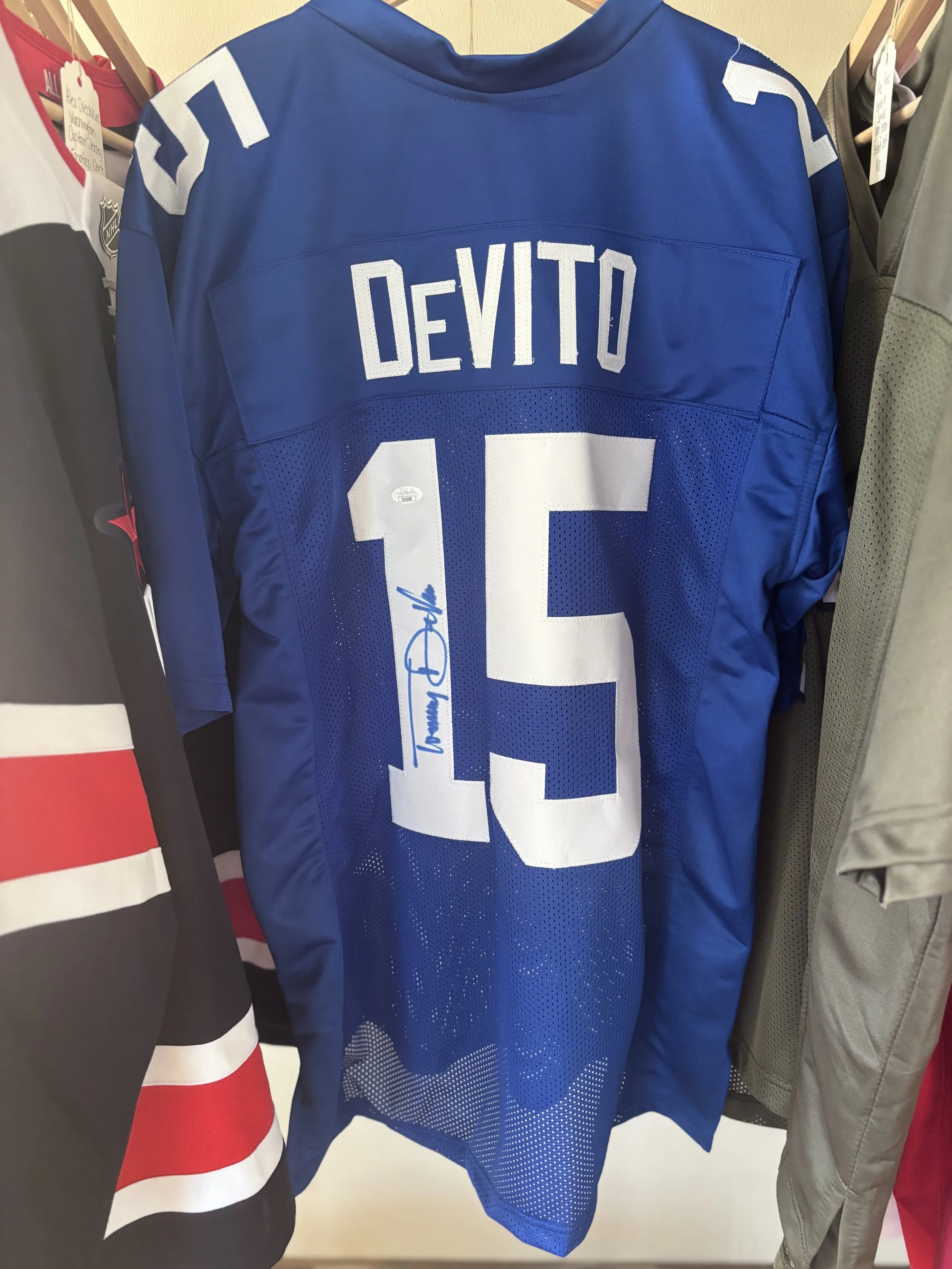 Tommy Devito Signed Custom New York Giants Jersey JSA COA