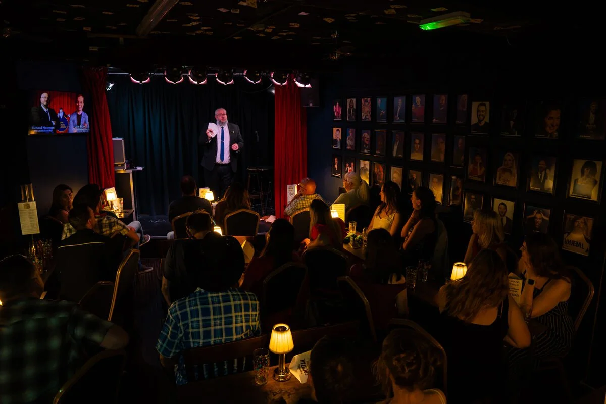 Full theatre - and Richard the House magician.jpg