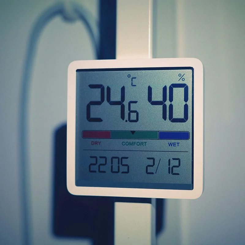 Heat pump meter square display