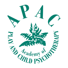 APAC logo with a tree and text 'Academy of Play and Child Psychotherapy' electronically displayed.