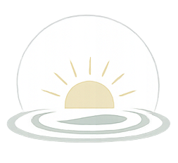 Sun rising over water with reflections.