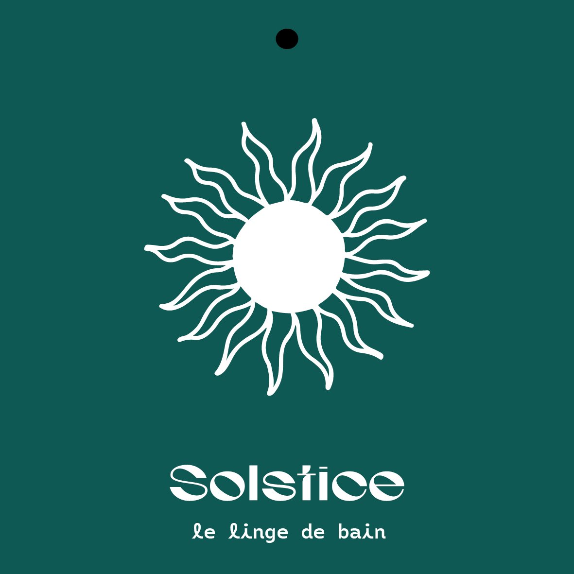 Étiquette réalisée pour une marque de serviette de plage.