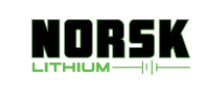 NORSK Lithium logo with black text and green accents