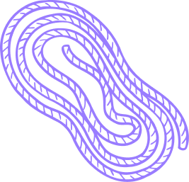 Illustration of purple rope.