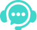 A digital illustration of a smiling speech bubble with a blue background.