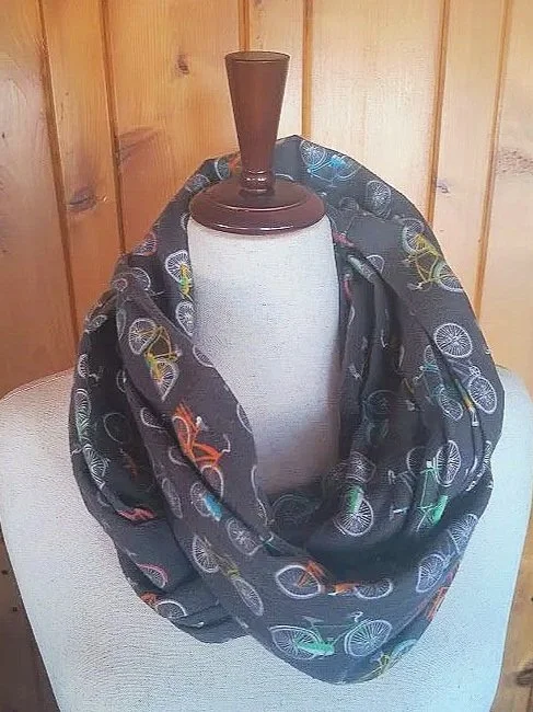 rainbow bicycles mobius scarf