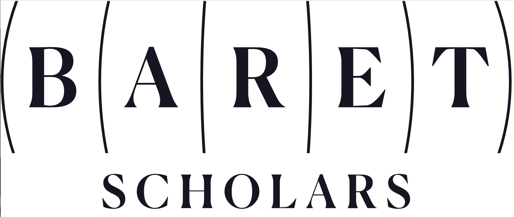 Logo for Barett Scholars featuring the word 'BARET' in large, bold, black letters with curved lines above and below, and 'SCHOLARS' in smaller, bold, black letters beneath.