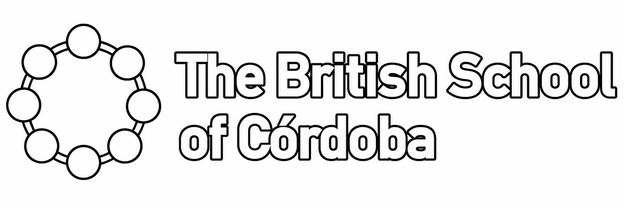 Logo with a circle chain diagram and text reading 'The British School of Córdoba'.