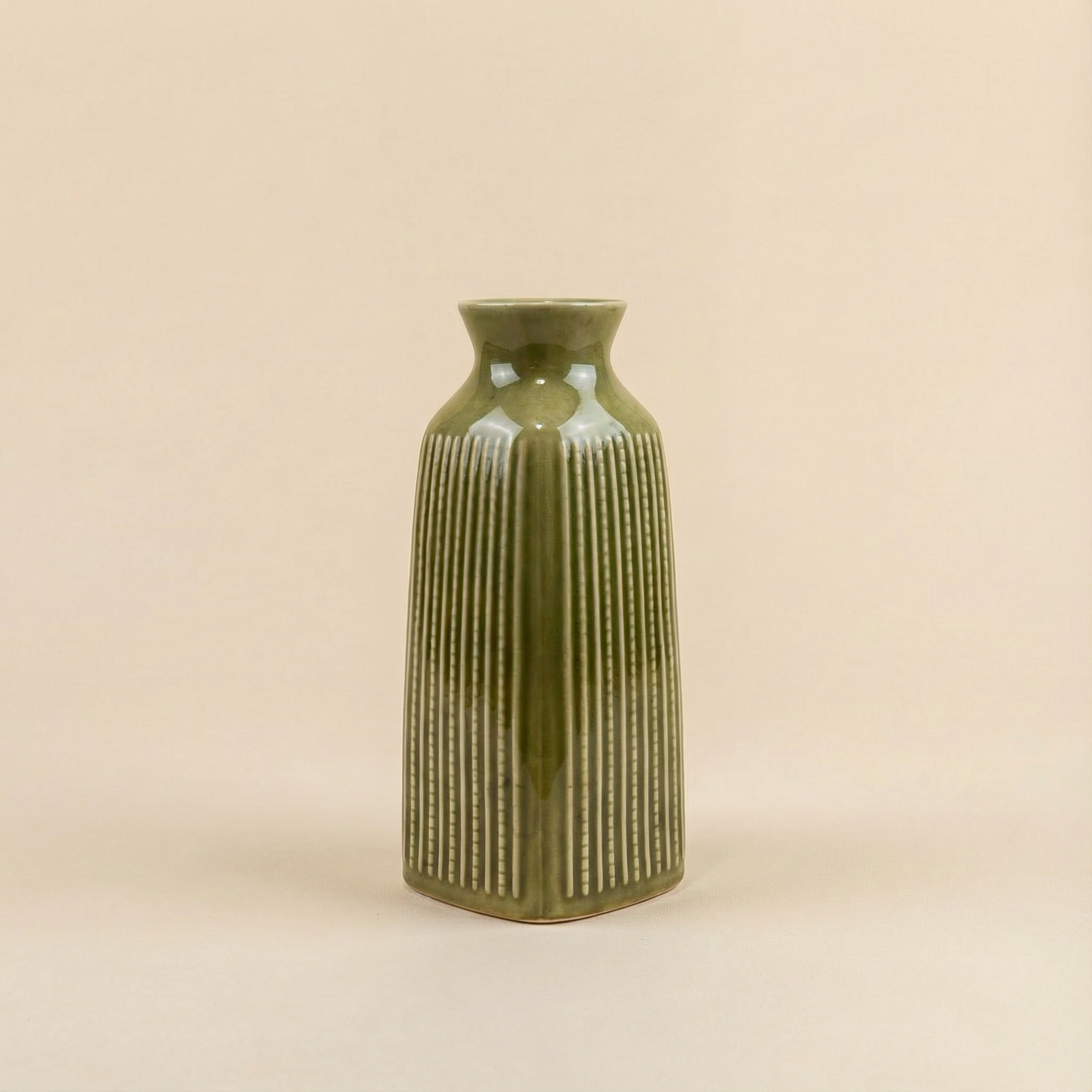 Delightful green vase from Rörstrand. Sweden.