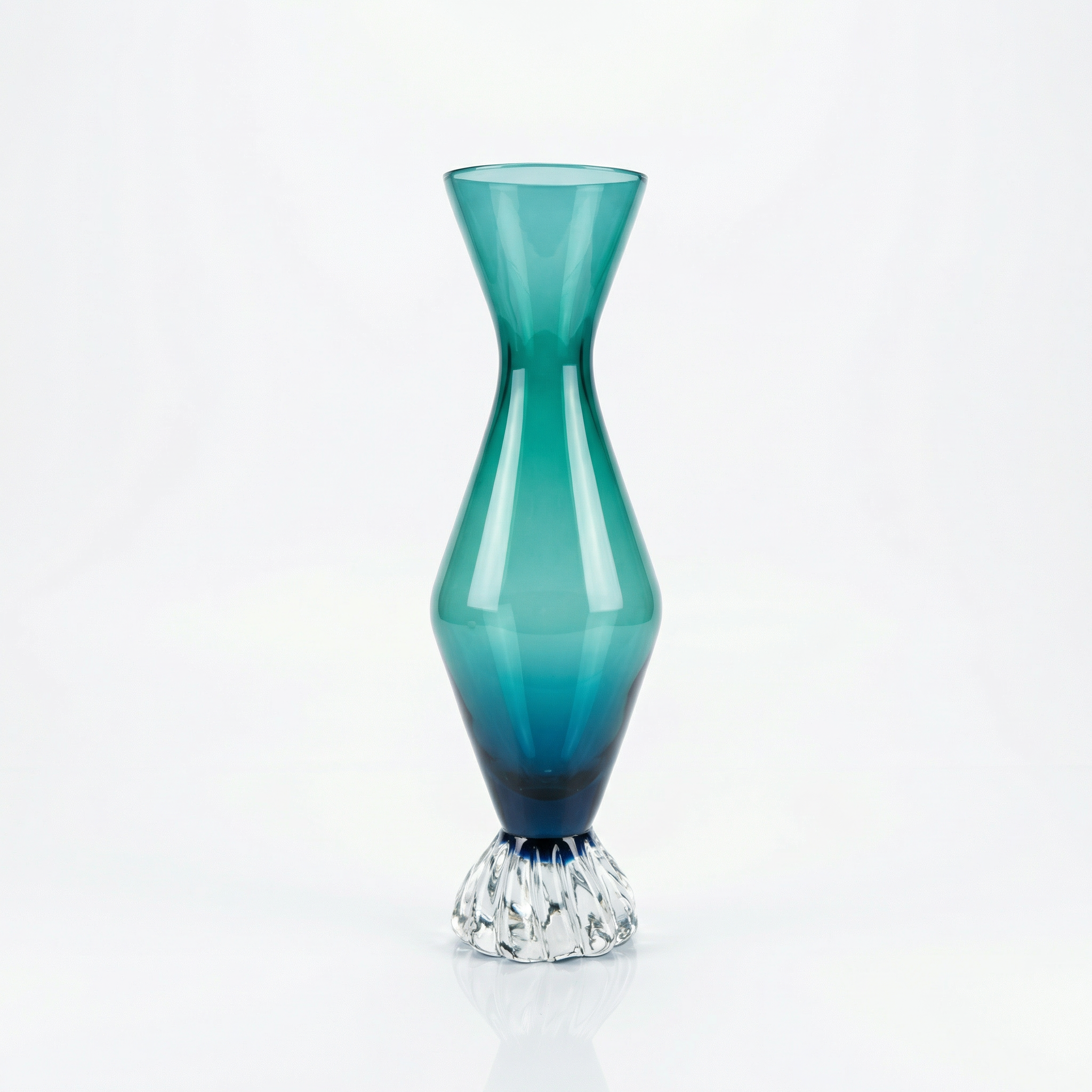 Elegant green vase by Borgström. Sweden