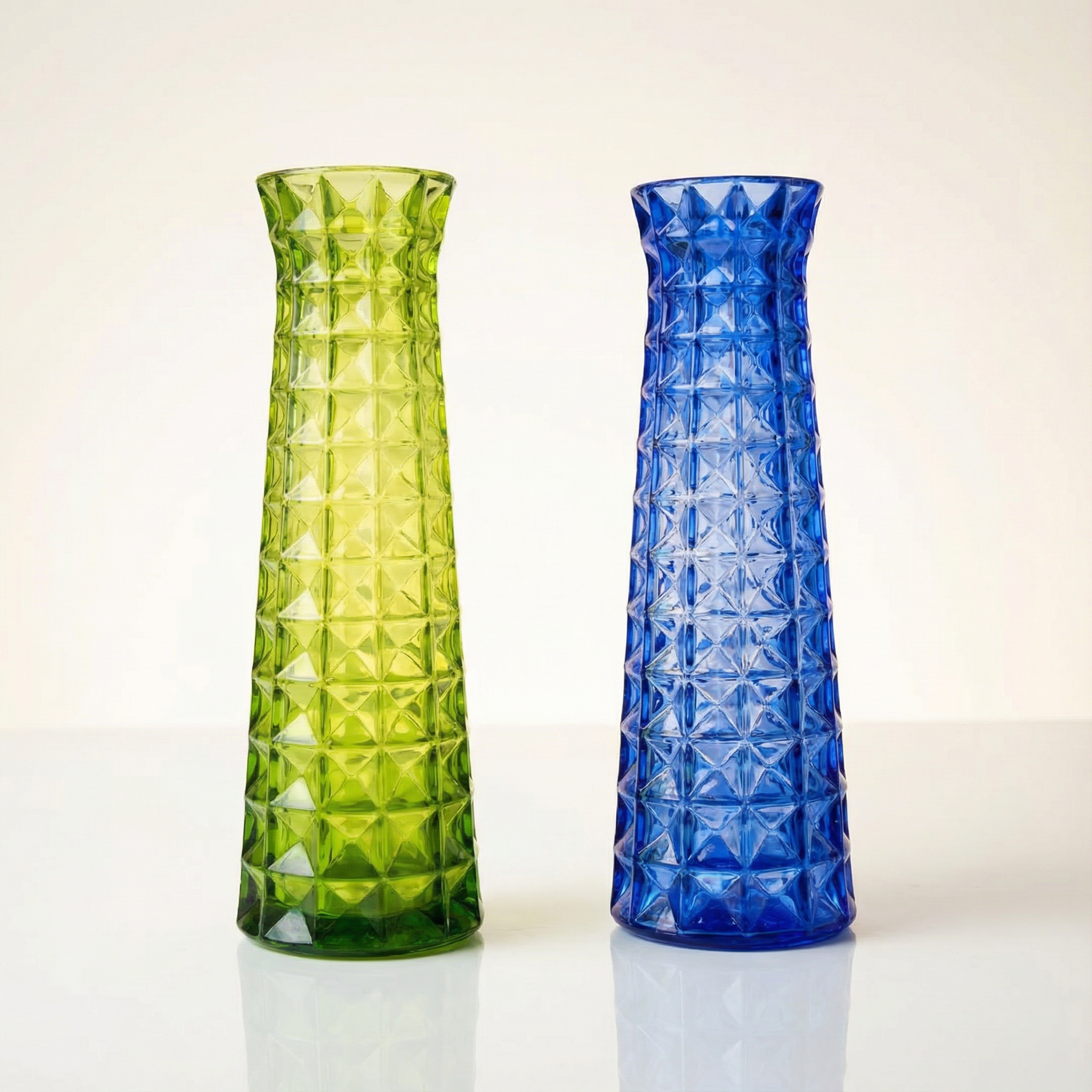 A nice pair of "waffle-vases". Sweden.