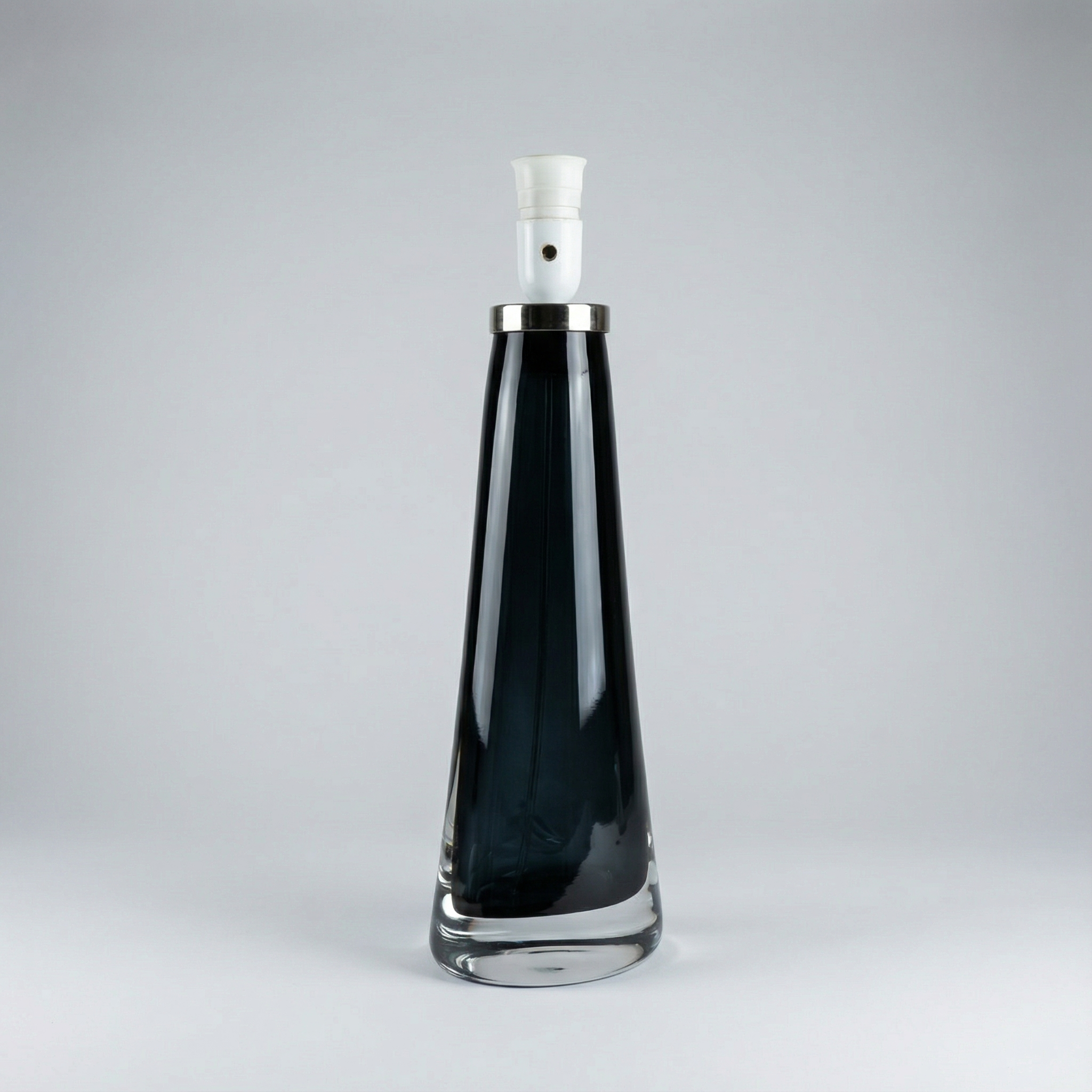 Amazing table lamp in blue toned glass, Sweden