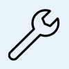 Outline of a wrench.