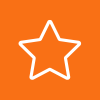 Empty orange background with a white star outline in the center.