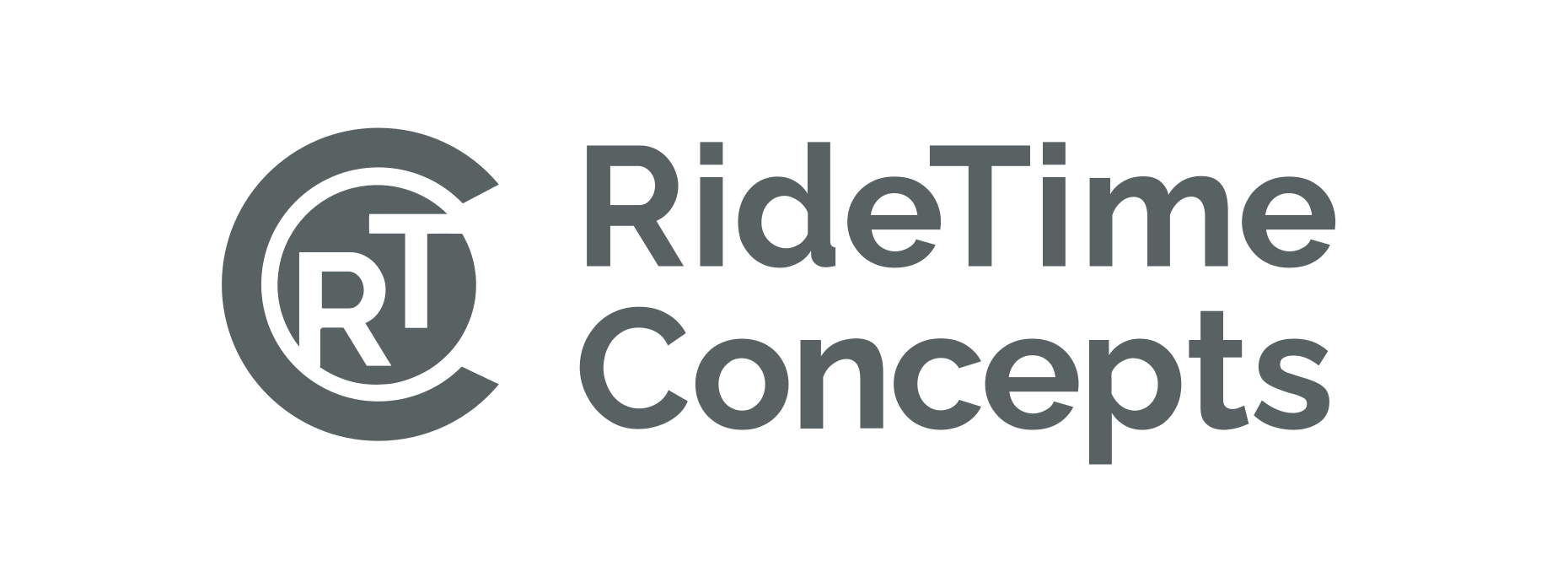 Logo der Firma RideTime Concepts mit einem Fahrrad-Icon und dem Firmenname in großen Buchstaben.