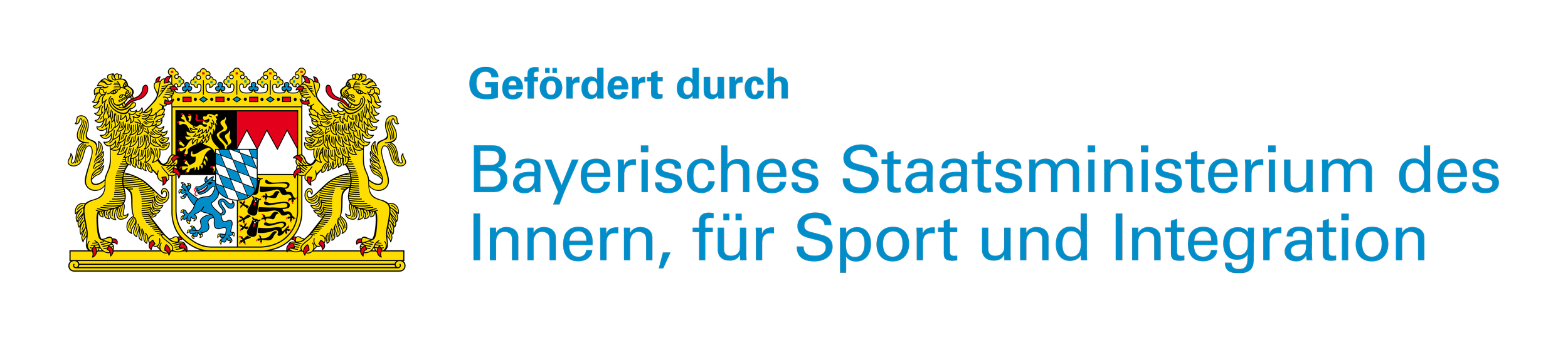Das Bild zeigt das Logo des Bayerischen Staatsministeriums des Inneren, für Sport und Integration