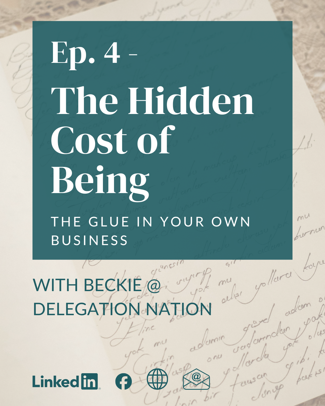 Ep. 4 - The Hidden Cost of Being the Glue in Your Own Business