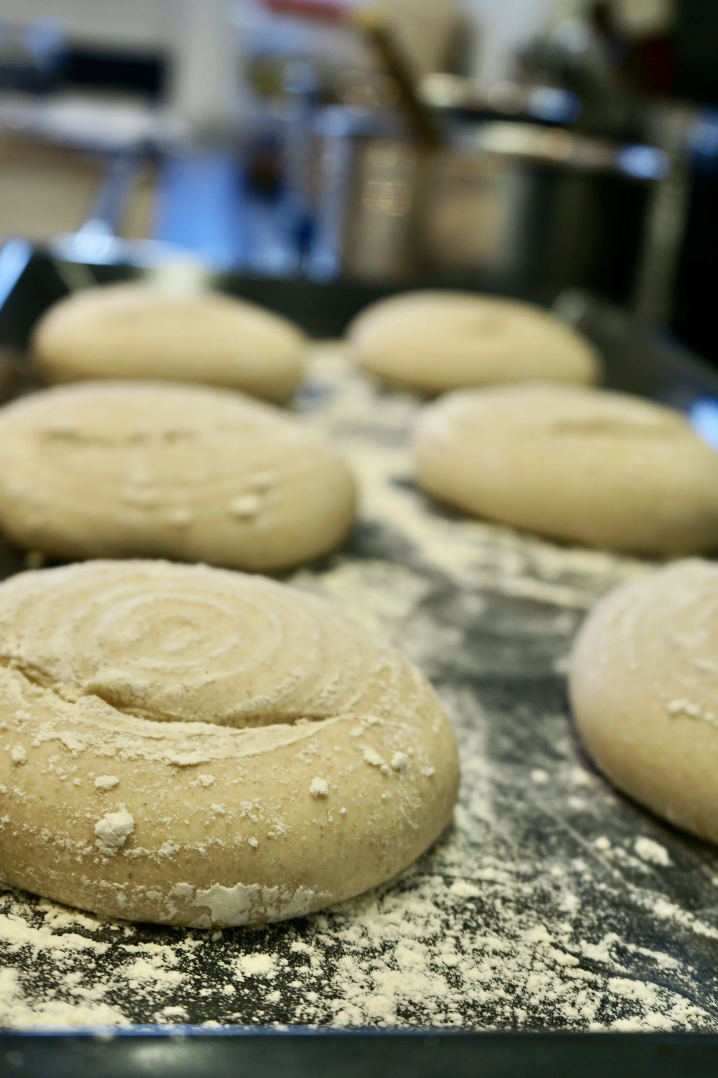 Homemade mini sourdough loaves