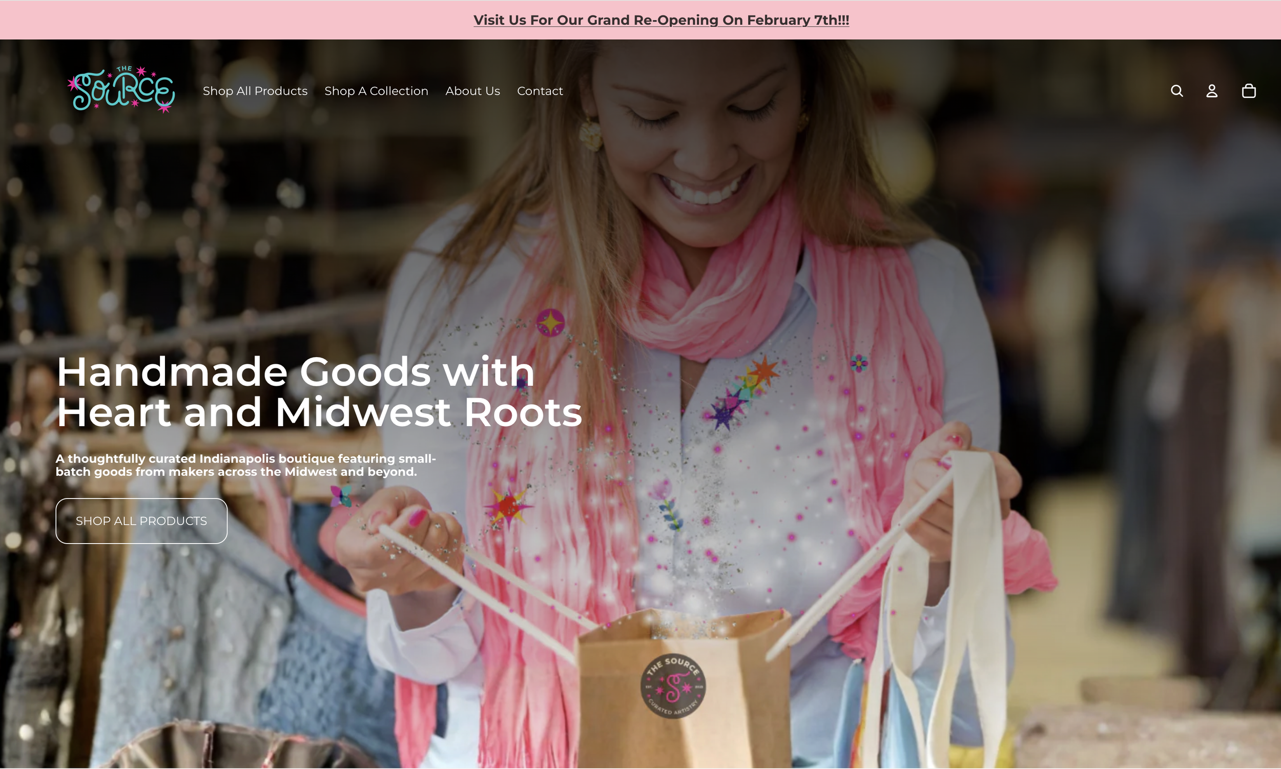 The Source Indy had a Squarespace website but needed a more robust, e-commerce-focused platform to support growth. We migrated and rebuilt the site on Shopify to streamline online sales and create a seamless shopping experience.