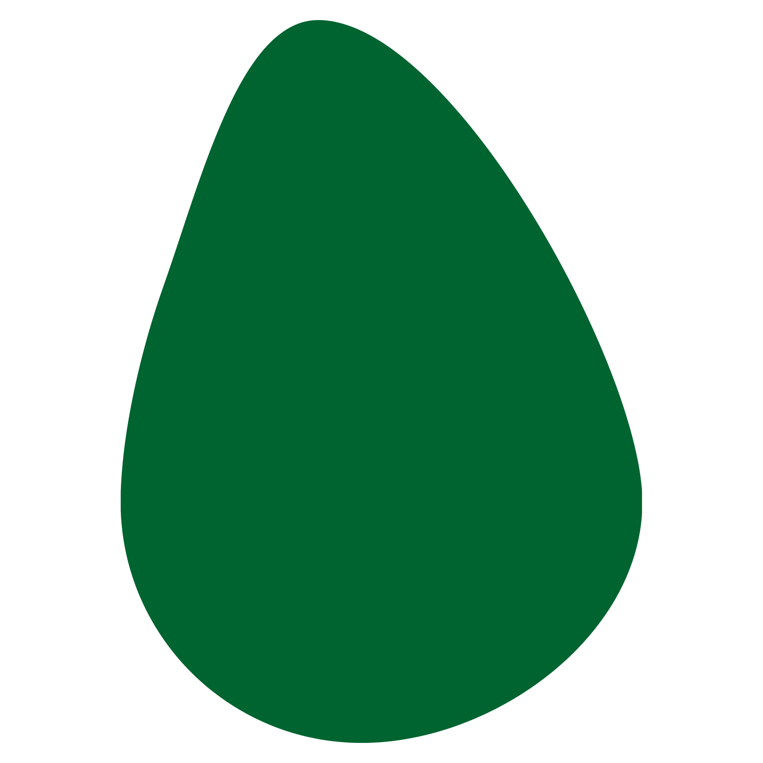A stylized green mountain or hill icon on a black background.