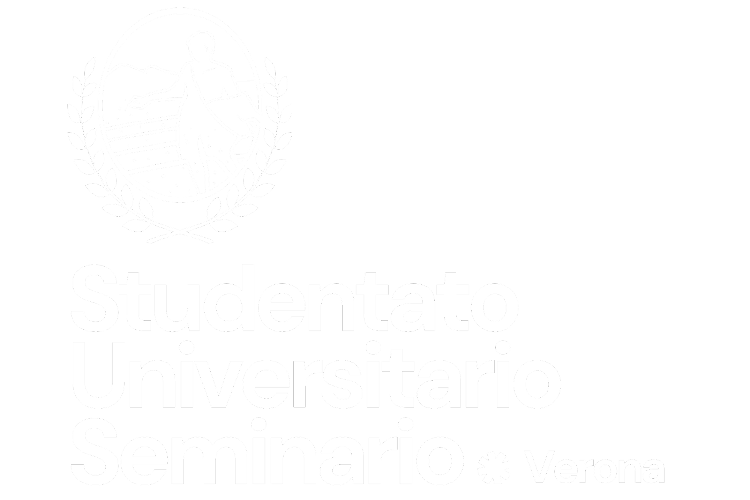 Logo of Studioto Universitario Seminars, featuring a globe with a person and laurel wreath around it, and text beneath that reads 'Studioto Universitario Seminars' and 'Verona'.
