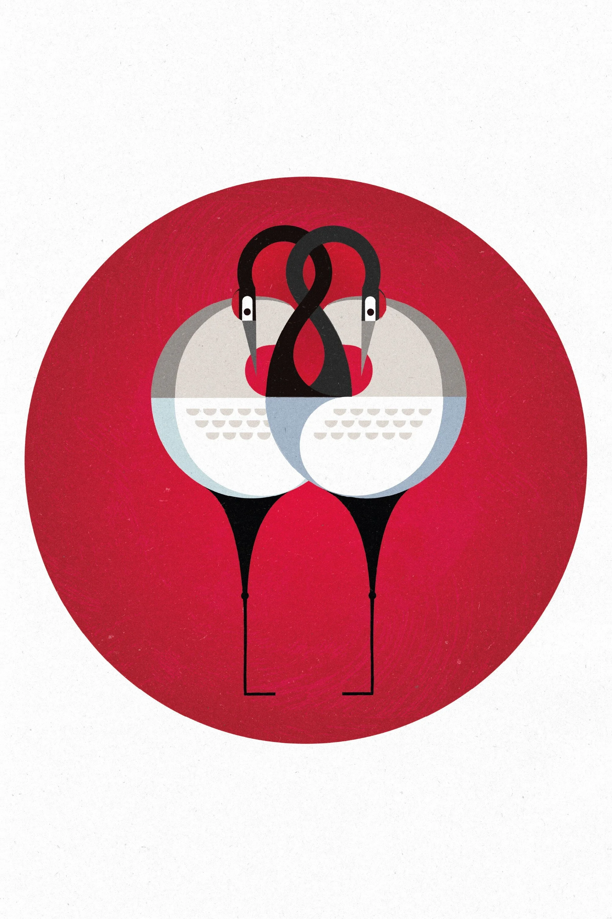 Large Print - Dancing Cranes