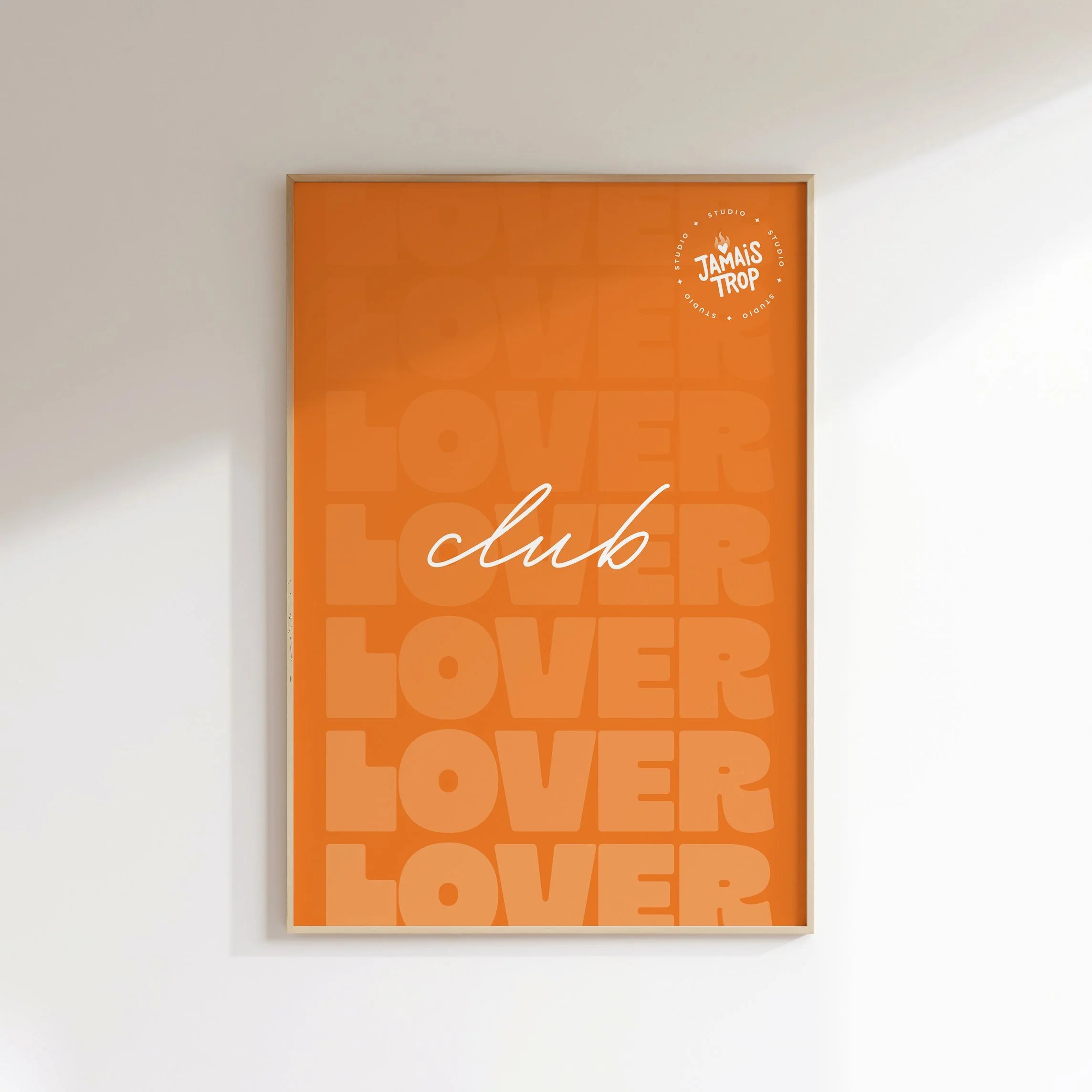 Affiche  •  Lover Club •  Orange