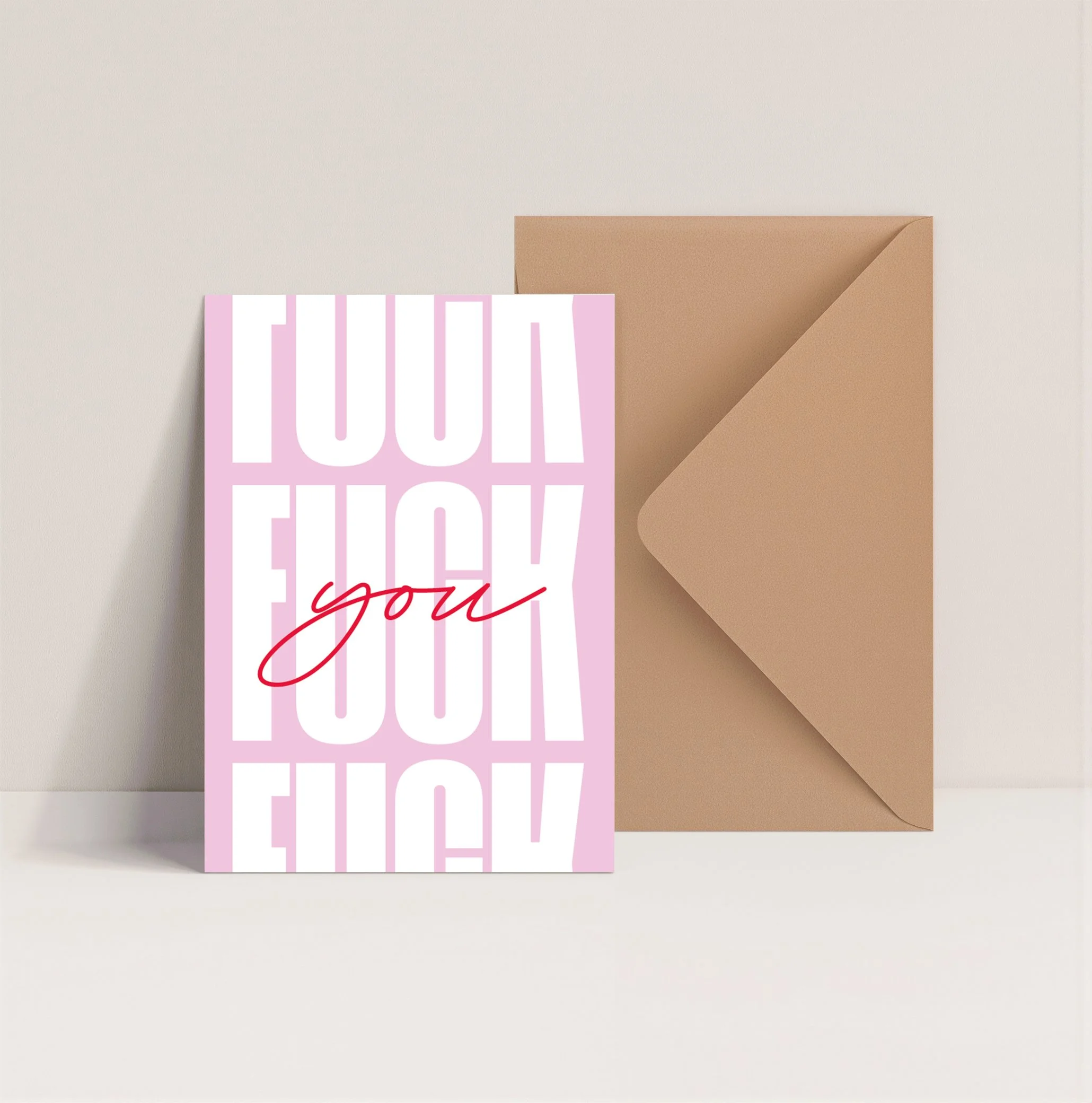 Carte  •  Fuck You •  Rose & Rouge