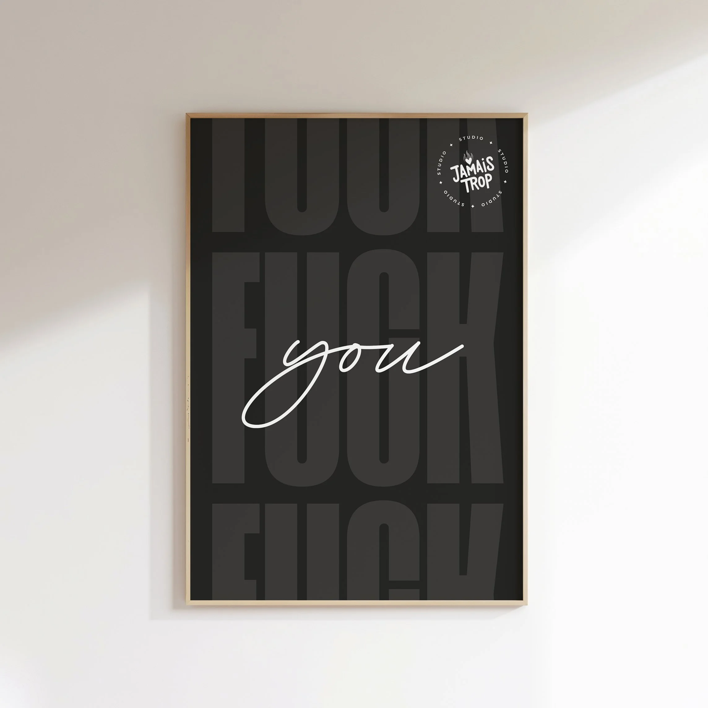 Affiche  •  Fuck You  •  Noir