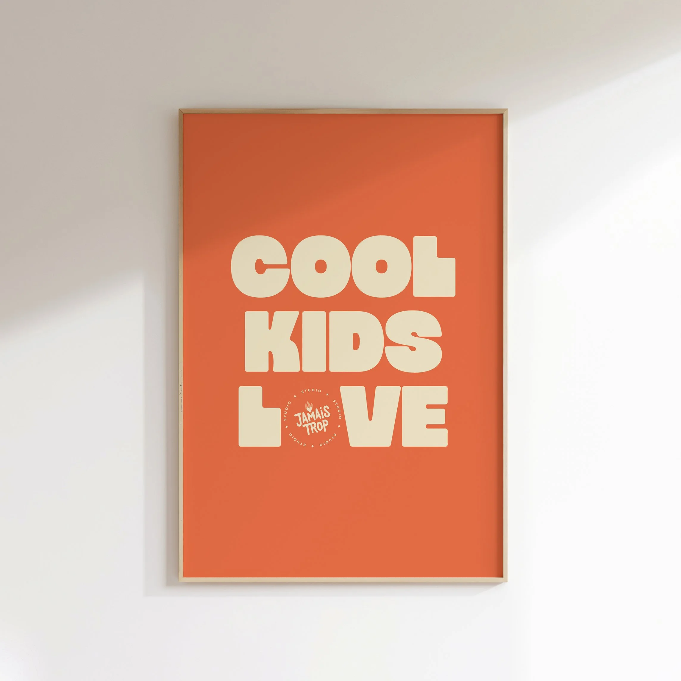 Affiche  •  Cool Kids Love  •  Beige & orange