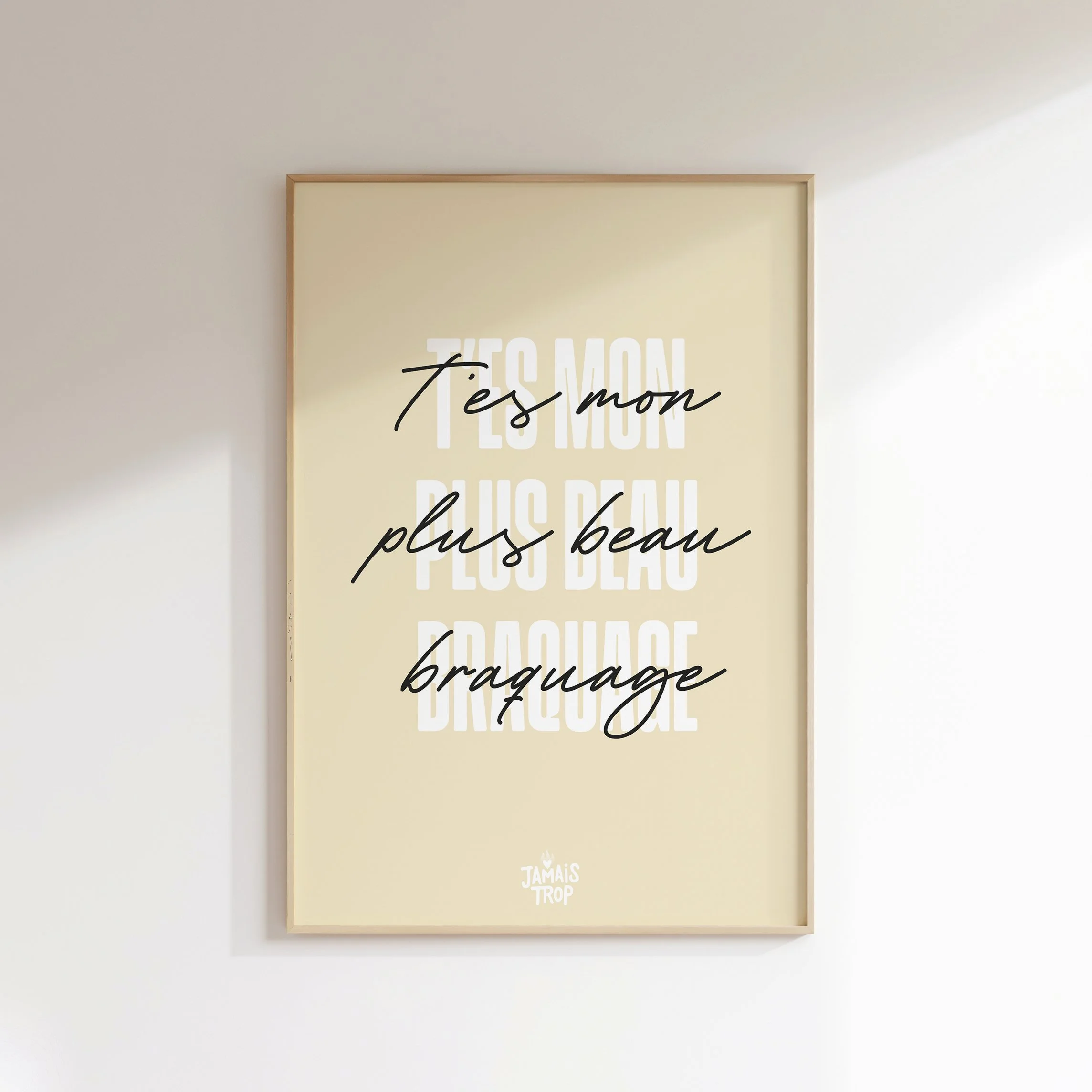 Affiche  •  Mon Braquage •  Beige & Noir