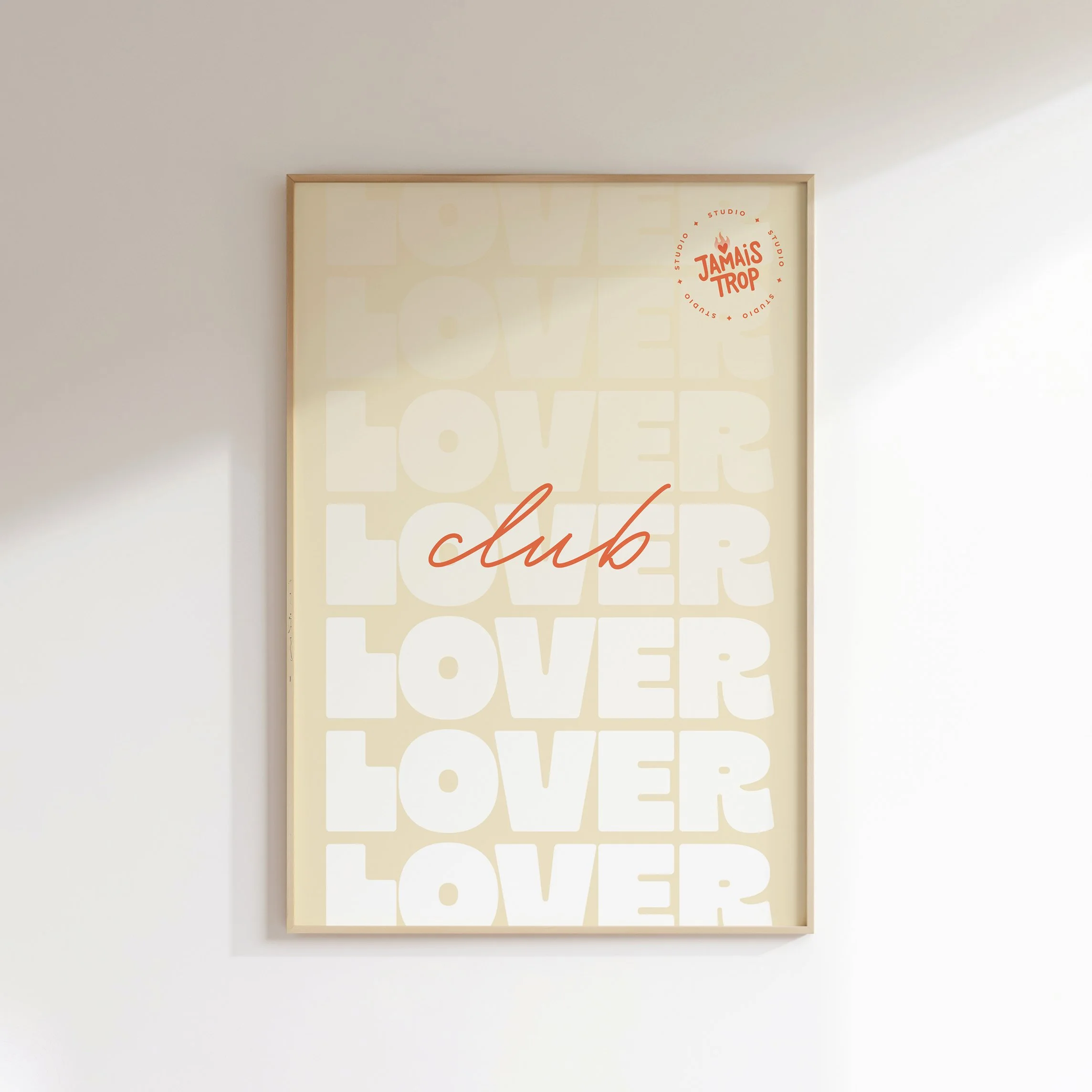 Affiche  •  Lover Club •  Beige & Orange