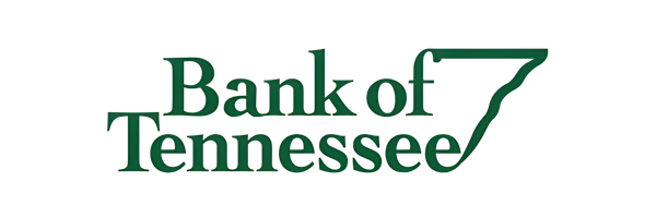 The logo for Bank of Tennessee with green text and a stylized outline of the state of Tennessee.