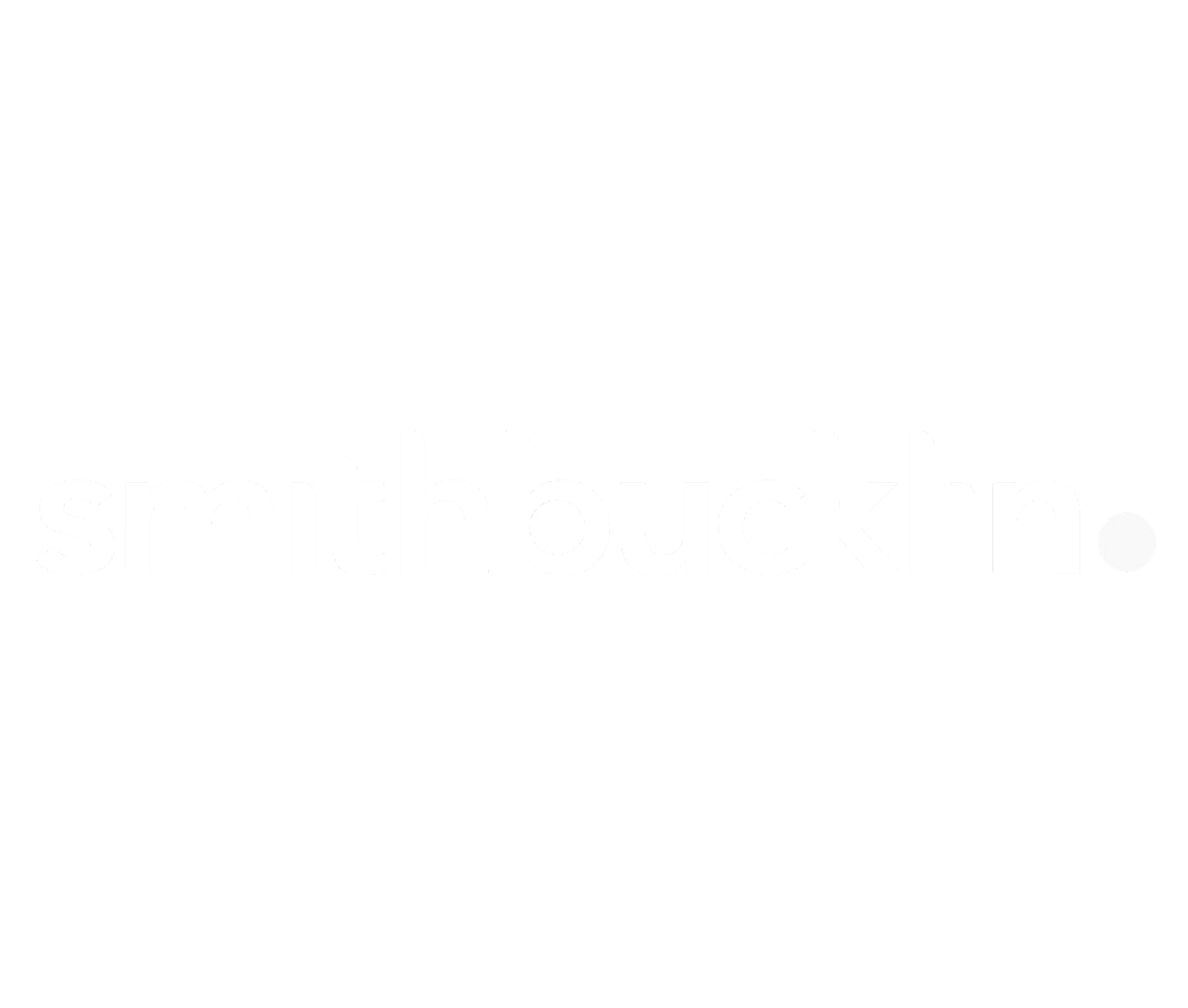 Black background with white text that says 'smthbucklin.' in bold, lowercase font.