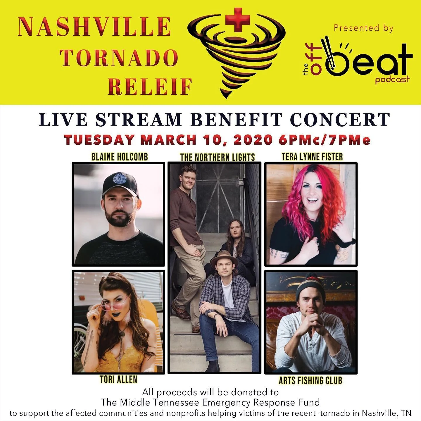 Tera featured with all-star lineup for streaming event benefiting Tornado Relief in Nashville