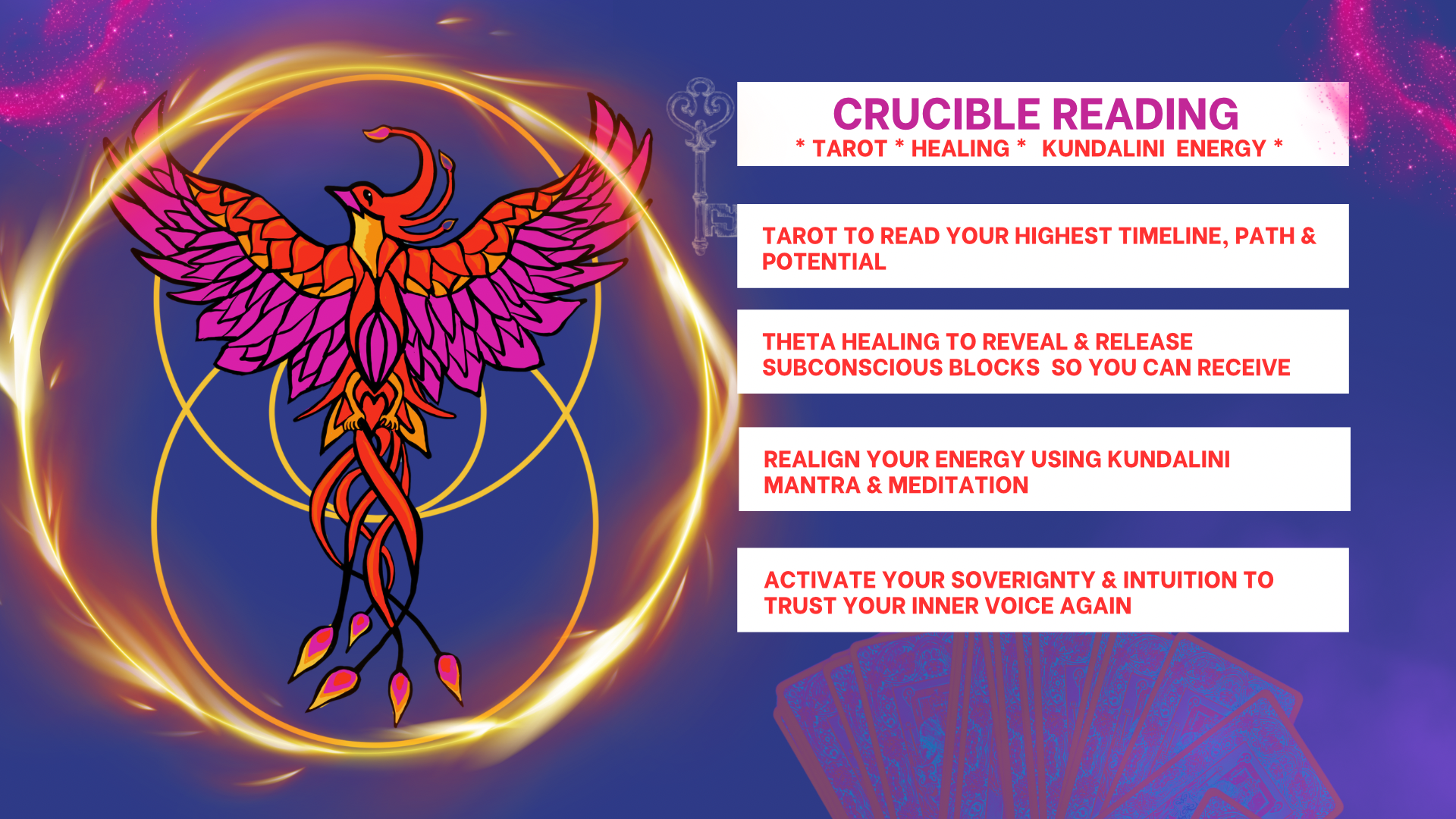 1:1 Crucible Reading • Tarot • Healing • Kundalini