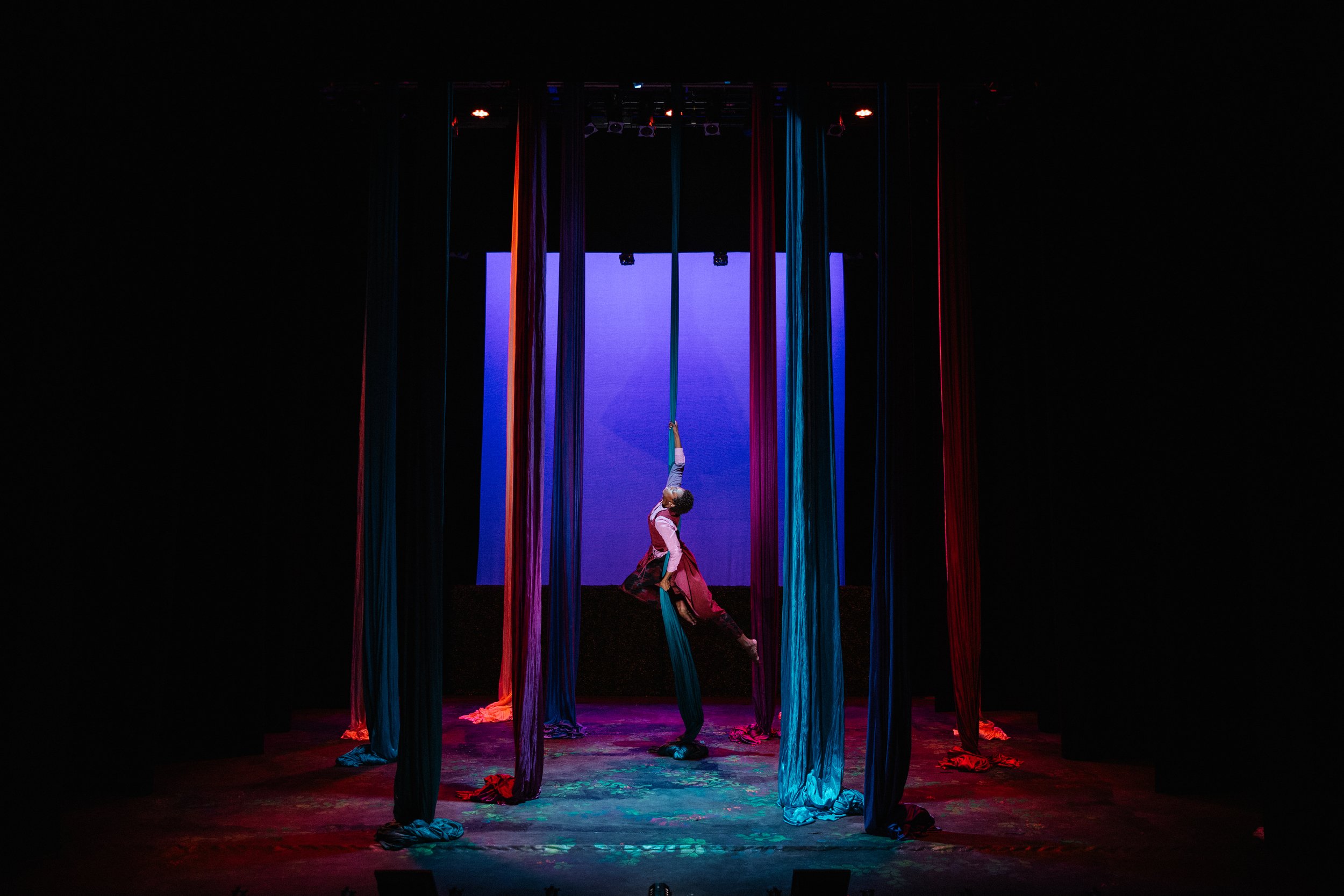 Angelle flies “Helena’s Dream Ballet” in A MIDSUMMER NIGHT’S DREAM.