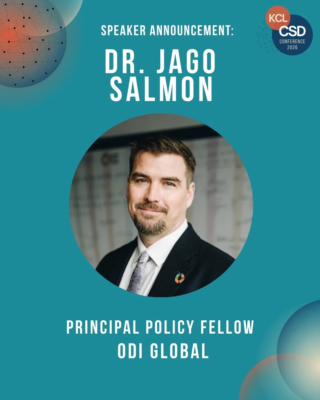 📣We are thrilled to announce that Dr. Jago Salmon will be joining us as a CSD Conference panelist in April! He will be providing his insights on our panel on &lsquo;Politics &amp; Geopolitics: Aid and Conflict in a Changing World Order&rsquo;.

Dr. 