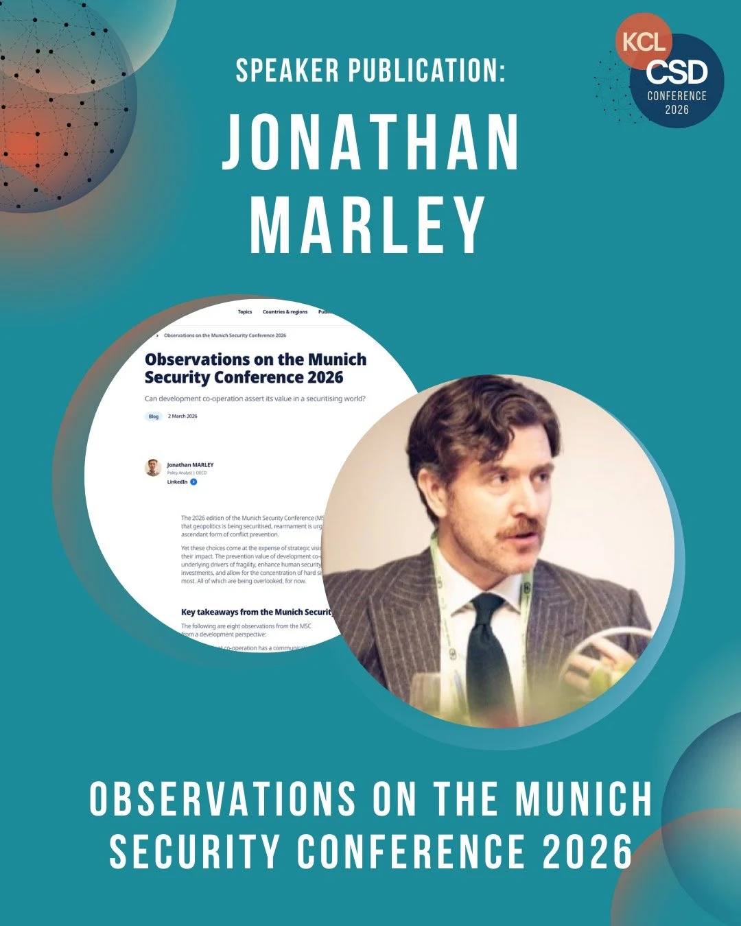 🌐 We&rsquo;re excited to welcome Jonathan Marley, Policy Analyst at @the_oecd , as a speaker at our upcoming conference, &lsquo;The End of the Age of Intervention? Peace and Conflict in a Post-Aid World.&rsquo;

Jonathan&rsquo;s latest piece, reflec